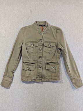 Utility Olive Green Canvas Jacket Women's Small